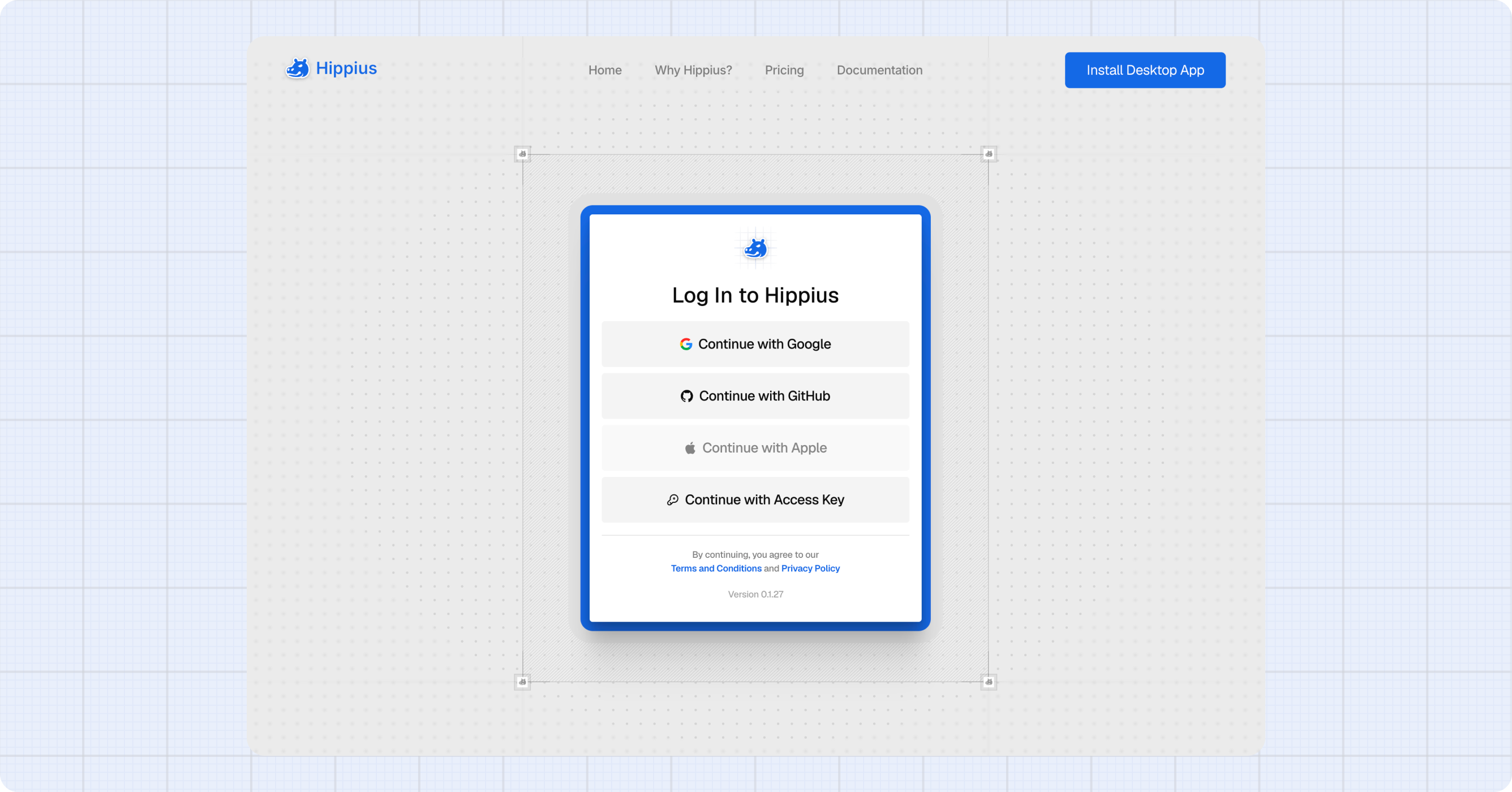 Console login screen