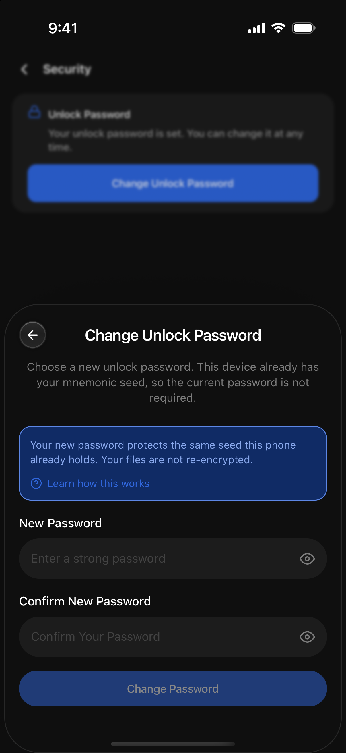 Restore Access sheet